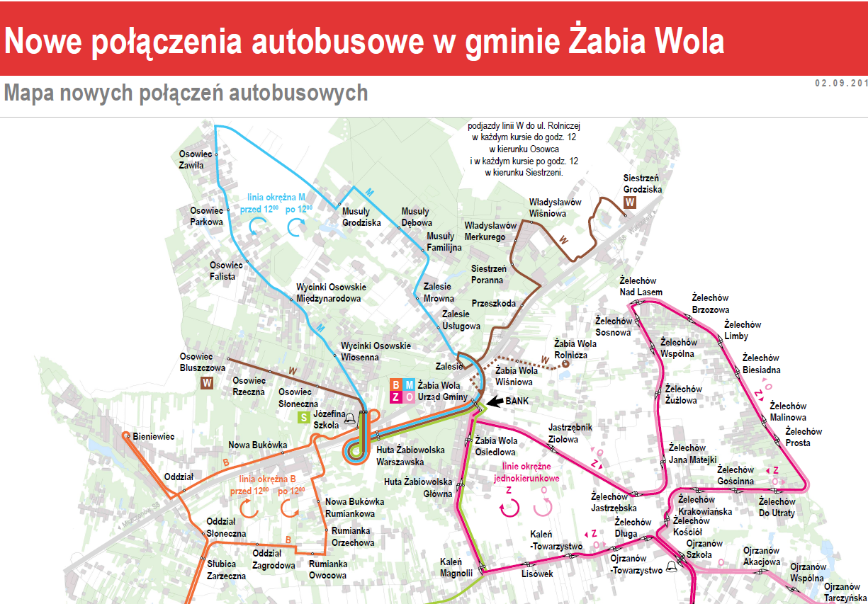 Dowóz dzieci do placówek oświatowych na terenie Gminy Żabia Wola w roku szkolnym 2019/2020