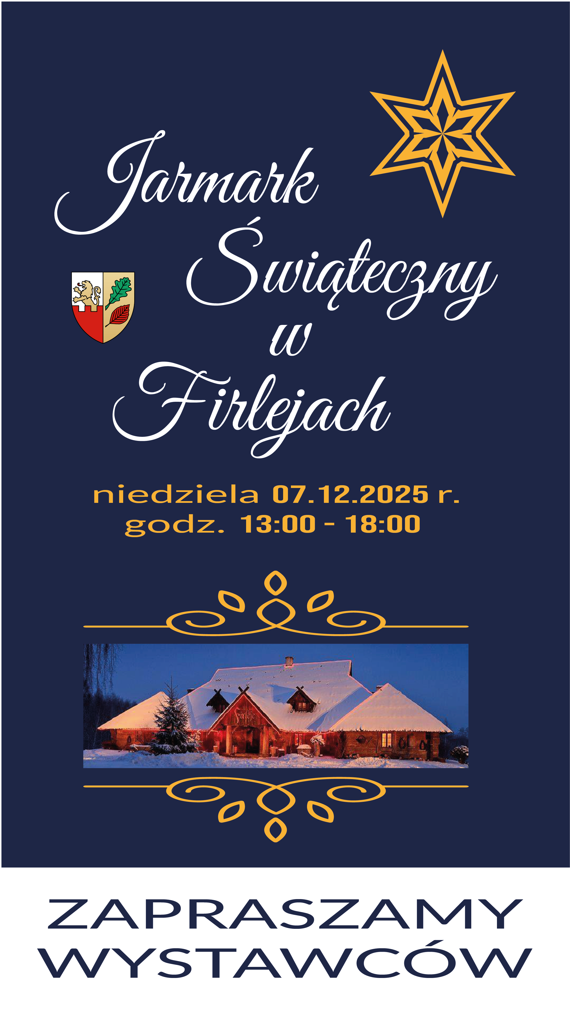 Jarmark Świąteczny 2025 w FIRLEJACH - zapraszamy Wystawców!