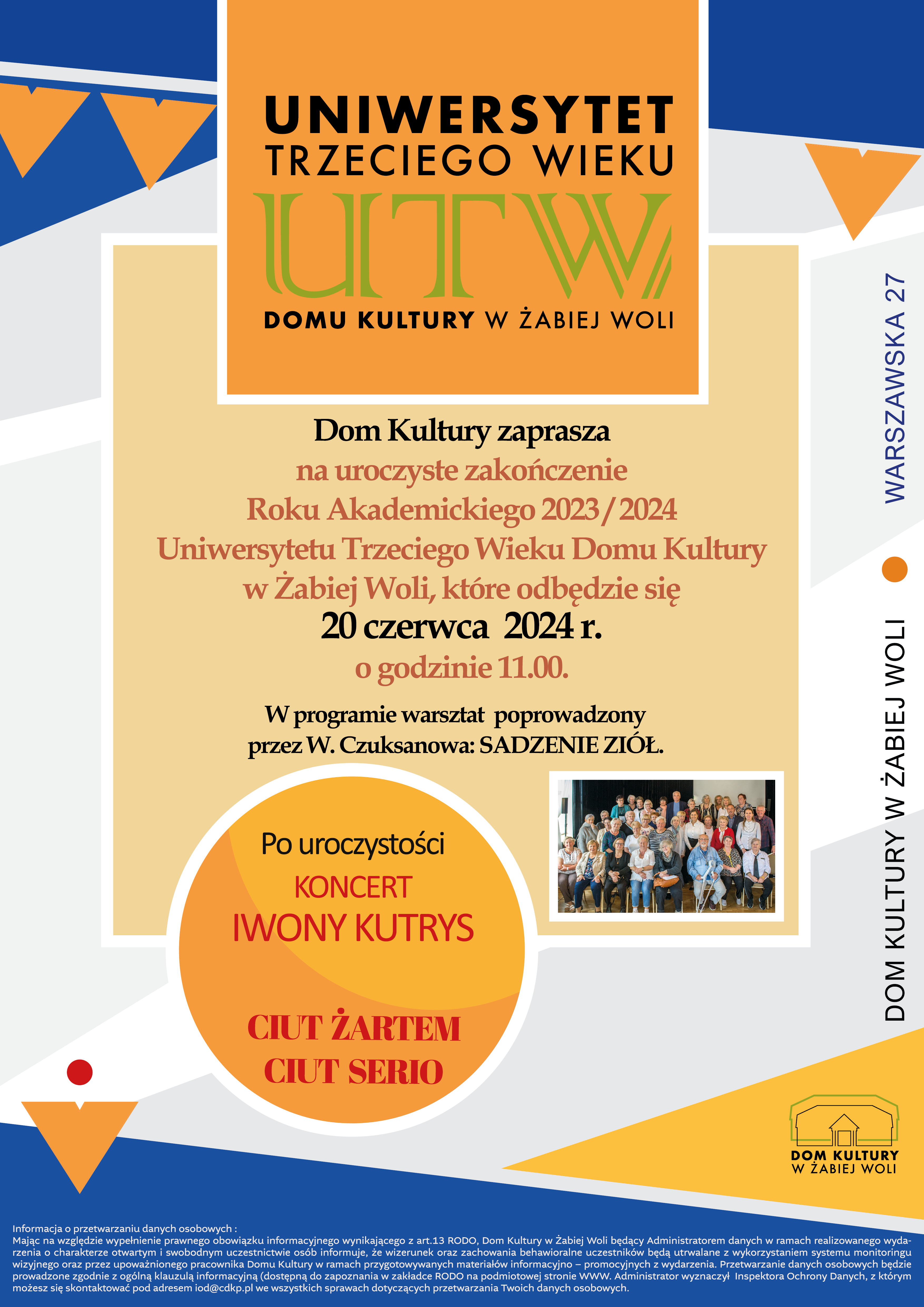 UTW - zakończenie roku akademickiego 2023/2024