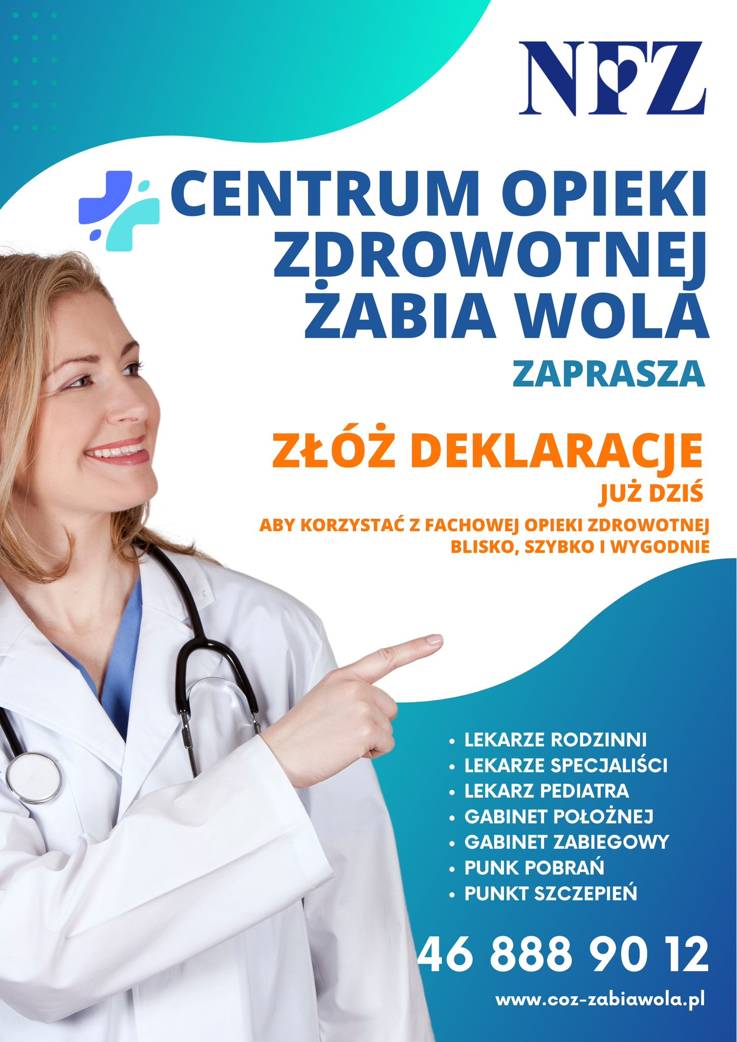 Centrum Opieki Zdrowotnej Żabia Wola zachęca do składania deklaracji wyboru lekarza