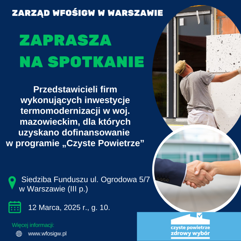 Spotkanie wykonawców prac w ramach programu „Czyste Powietrze”