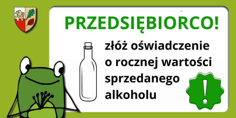 Oświadczenie o rocznej wartości sprzedanego alkoholu