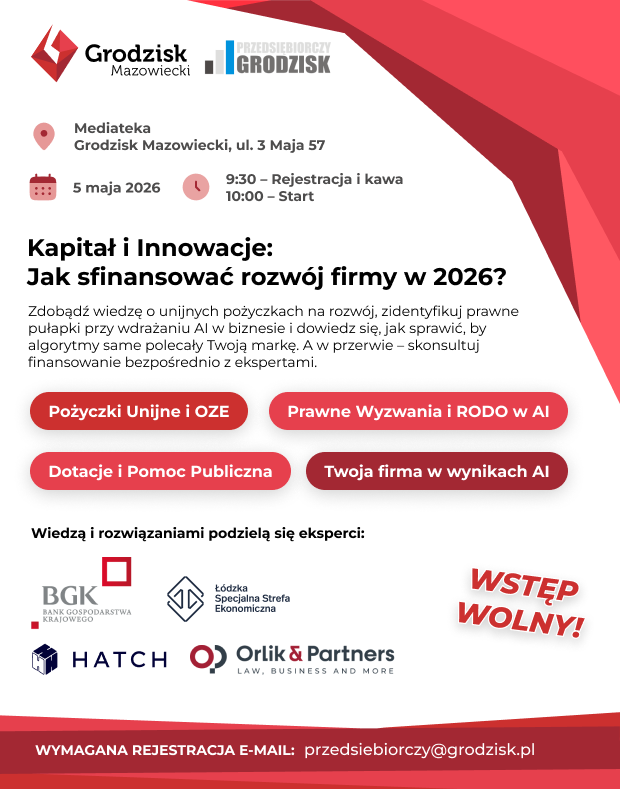 Konferencja dla przedsiębiorców: finansowanie rozwoju i innowacje w 2026 roku